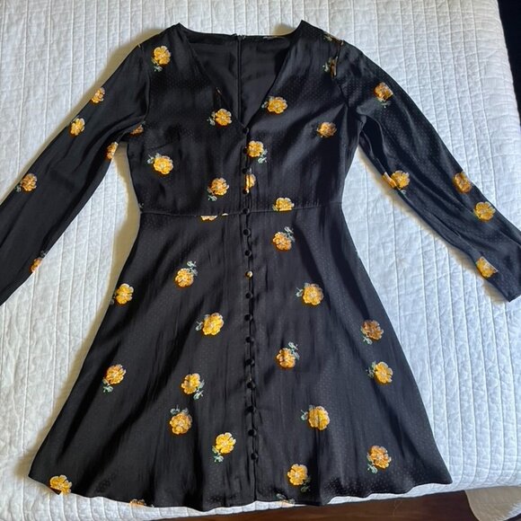 Madewell Lilyblossom Button-Front Dress in Floating Florets Size 4 - Picture 3 of 6